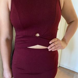 Burgundy bodycon dress new no tags
